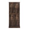 4 Door Cabinet With 1 Drawer, With 4 Adjustable Inner Shelves, Storage Cabinet - Natural - Image 8