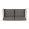 Outdoor Aluminum Loveseat With Cushion - Gray - Image 6
