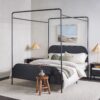 Modern Canopy Queen Bed Frame - Black - Image 5