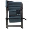 Padded Folding Outdoor Chair With Storage Pockets, Lightweight Oversized Directors Chair For Indoor, Outdoor Camping, Picnics And Fishing - Blue / Gray - Image 15