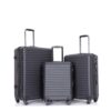 3 Piece Luggage Sets Lightweight Suitcase With Two Hooks, Spinner Wheels, Tsa Lock, (20/24/28) - Black - Image 11
