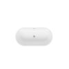 Freestanding Bathtub, Modern & Contemporary Design, Soaking Tub With Toe-Tap Drain In Chrome And Classic Slotted Overflow - Glossy White - Image 7