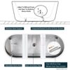 Freestanding Bathtub, Modern & Contemporary Design Soaking Tub With Toe-Tap Drain In Chrome And Classic Slotted Overflow - Glossy White - Image 6