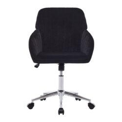 Adjustable Ergonomic Office Chair, Swivel Backrest Seat - Black