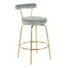 Rhonda - Glam Counter Stool (Set of 2) - Gold / Sage Green - Image 2