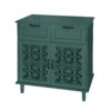 2 Door 2 Drawer Cabinet, American Furniture, Suitable For Bedroom, Living Room, Study - Dark Green - Image 13