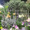 2 Pack Metal Garden Rustproof Trellis For Climbing Plants Outdoor Flower Support - Cream White - Image 2