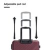 3 Piece Luggage Sets Lightweight Suitcase With Two Hooks, Spinner Wheels, Tsa Lock, (20/24/28) - Wine Red - Image 25