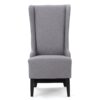 Alight - Upholstered Dining Chair With High Back And Birch Wood Legs - Light Gray - Image 8
