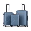 3 Piece Luggage Sets, Lightweight Suitcase With Two Hooks, Spinner Wheels, Tsa Lock, (20/24/28) - Blue - Image 7