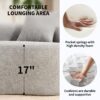 4 Seater Sofa With Chenille Fabric, 30D, 60 Hardness Full Sponge, 4 Pillow For Living Room, Home Furniture Sleeper Sectional Sofa For Apartment - Gray - Image 11