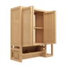 Elegant Bamboo Wall Mounted Bathroom Cabinet With Storage For Toiletries And Towels - Neutral - Image 7
