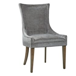 Elegant Design Comfortable Seating Dining Side Chair (Set of 2) - Dark Gray