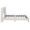 Queen Size Platform Bed With Legs, Frame And Tufted Headboard - Beige - Image 7