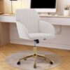 Ergonomic Swivel Office Chair, Adjustable And Comfortable - Beige - Image 4