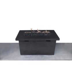 Reinforced - Durable Construction Propane Outdoor Fire Pit Table - Charcoal