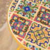 Outdoor Side Table With Tile Mosaic Table Top - Yellow - Image 8