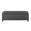 Tufted Top Soft Close Storage Bench Polyester - Charcoal - Image 4