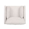 Contemporary Fabric Club Chair With Birch Wood Legs - Beige - Image 9