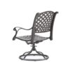 Patio Outdoor Dining Swivel Rocker Chairs With Cushion (Set of 2) - Dupione Brown - Image 11