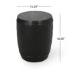 Outdoor Side Table With Lattice Design And Round Top - Black - Image 3