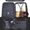 Expandable Hardshell Suitcase Double Spinner Wheels Pp Luggage Sets Lightweight Durable Suitcase & Tsa Lock, 3 Piece Set (20/24/28) - Black - Image 8