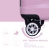 Luggage Set Of 5 Pieces, Expandable Hard Pc Luggage Set With Tsa Lock For Rotating Wheels, Lightweight Rolling Luggage - Pink - Image 9
