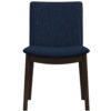 Laura - Linen Dining Chair (Set of 2) - Dark Blue / Dark Brown - Image 8