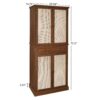 4 Door Cabinet With 1 Drawer, With 4 Adjustable Inner Shelves, Storage Cabinet - Walnut - Image 3