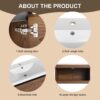 36" Bathroom Vanity Set With Resin Countertop Sink And 2 Doors - Brown - Image 9