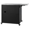 Versatile Outdoor Cabinet With Folding & Expandable Work Surfaces, Ample Storage Space, And Lockable Wheels - Matte Black - Image 23