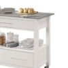 Ottawa - Kitchen Cart - Stainless / White - Image 4