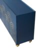 Modern Fluted Sideboard Buffet With Adjustable Shelves, Curve Element With Strict Lines - Navy Blue - Image 7