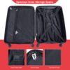 Luggage 4 Piece Lightweight Suitcase With Rotating Wheels, 24" And 28" With Tsa Lock, (16/20/24/28) - Red - Image 5