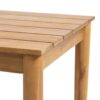Outdoor Square Side Table With Slatted Top And Wood Frame - Teak - Image 5