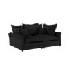 Modern Comfy Upholstered Sofa Cloud Couch, Deep Seat Couches With Multiple Large Soft Pillows, Convertible Deep Seat Chaise Longue For Living Room - Black - Image 9