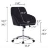 Adjustable Ergonomic Office Chair, Swivel Backrest Seat - Black - Image 14
