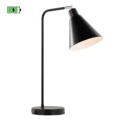 Pix - Contemporary Task Lamp Built In USB Port - Matte Black / White