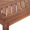 Modern Chevron Top Solid Wood Patio Bench - Brown - Image 4