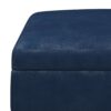 Owen - Square Coffee Table Storage Ottoman - Distressed Dark Blue - Image 6