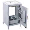 Modern 20.3" Bathroom Vanity With Sink And Functional Storage - Gray - Image 18