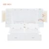 Full Size Murphy Wall Bed With Drawer And Rattan Decoration - White - Image 18