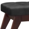 Draper - Mid Century Tufted Ottoman Bench - Distressed Black - Image 6