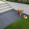 Interlocking Deck Tiles, 44 Pack Patio Deck Tiles, XSquare Waterproof Outdoor All Weather Use, Patio Decking Tiles For Poolside Balcony Backyard - Dark Gray - Image 5