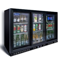 53" Beverage Refrigerators 3 Glass Door Back Bar, 480 Cans Cooler, Commercial Beer Wine And Drink Fridge, 11.3 Cu.Ft - Black