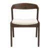 Dakota - Velvet Dining Chair (Set of 2) - Cream White / Dark Brown - Image 13