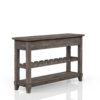 Console Table With Wine Bottle Storage Storage Drawers - Gray - Image 3