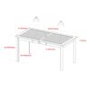 Contemporary Slat Top Acacia Wood Outdoor Dining Table - Gray Wash - Image 2