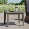Dexterity - Outdoor Square Side Table With Wood Frame - Gray - Image 7