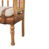 Strapped Hallway Boucle Bench - Beige / Brown - Image 8